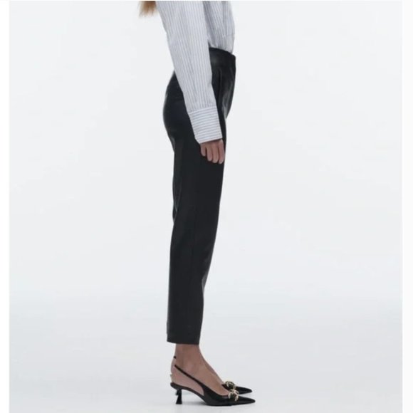 NWT Zara faux leather pants black - Picture 3 of 10